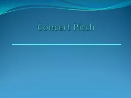 Concert Pitch