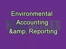 Environmental Accounting & Reporting