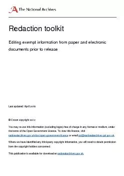 Redaction toolkit