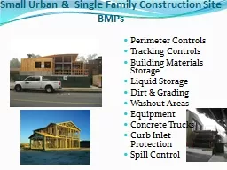 Small Urban &  Single Family Construction Site BMPs