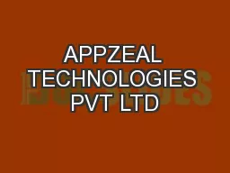 APPZEAL TECHNOLOGIES PVT LTD