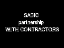 SABIC partnership WITH CONTRACTORS