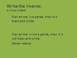 Write the inverse: