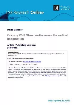 Occupy Wall Street rediscovers the radical imaginationArticle Publishe
