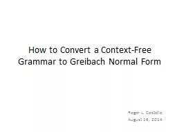How to Convert a Context-Free Grammar to Greibach Normal Fo