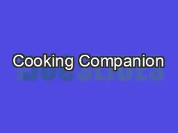 Cooking Companion