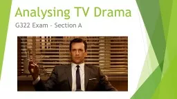 Analysing TV Drama
