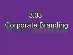 3.03 Corporate Branding