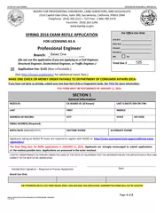 Page  of REFILE APPLICATION FOR LICENSURE AS A PROFESSIONAL ENGINEER