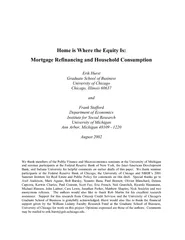 This paper documents the extent to which homeowners use housing equity