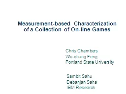 1 Measurement-based Characterization