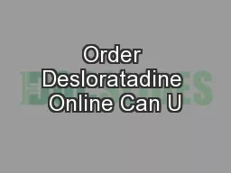 Order Desloratadine Online Can U