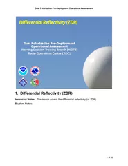 Dual Polarization Pre-Deployment Operations Assessment1 of 25Instructo