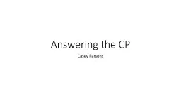 Answering the CP