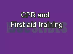 CPR and First aid training