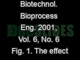 412 Biotechnol. Bioprocess Eng. 2001, Vol. 6, No. 6 Fig. 1. The effect