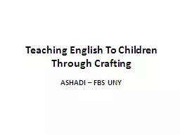 Teaching English To Children Through Crafting