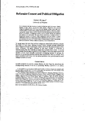 PoliticalStudies(1991),XXXIX,676-690ReformistConsentandPoliticalObliga