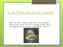 A to Z Flavors of Ice