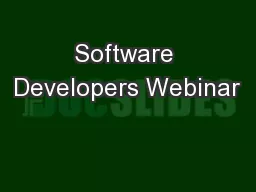 Software Developers Webinar
