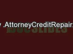 www .AttorneyCreditRepair.com