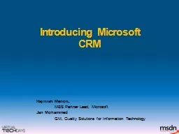 Introducing Microsoft CRM