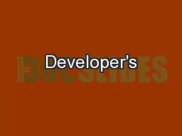 Developer's
