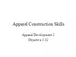 Apparel Construction Skills