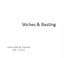 Stiches & Basting