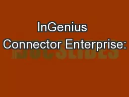 InGenius Connector Enterprise: