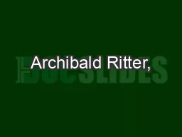 Archibald Ritter,
