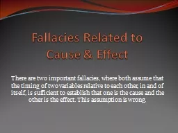 Fallacies Related to