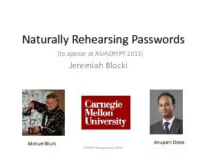 Naturally Rehearsing Passwords