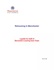Rehousing in Manchester  a guide for staff of Barnardo
