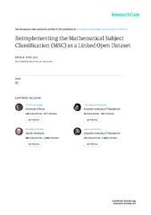 ReimplementingtheMathematicsSubjectClassication(MSC)asaLinkedOpenData
