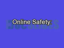 Online Safety: