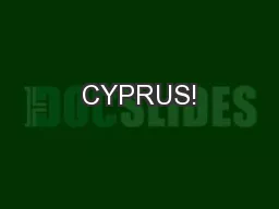CYPRUS!