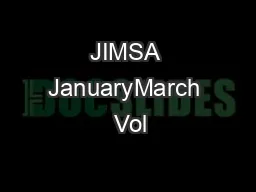 JIMSA JanuaryMarch  Vol
