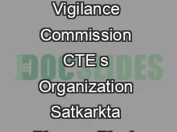 NoOFF  CTE  Government of India Central Vigilance Commission CTE s Organization Satkarkta