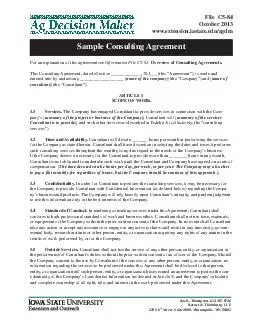 Sample Consulting Agreement File C October  www