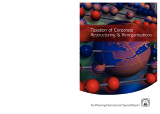 Taxation of CorporateRestructuring & Reorganisations