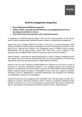 BUWOG management reorganises
