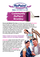 Bromley is run by local re-use charity and forms part of a network of