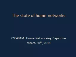 The state of home networks