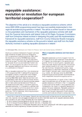 been offered by European Territorial Cooperation  ciaries since 1989,
