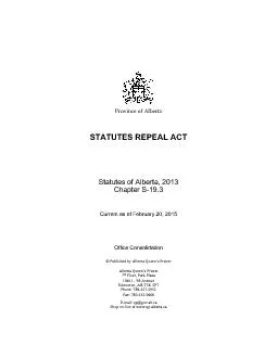 STATUTES REPEAL ACT  Interpretation Annual report of legislation not i