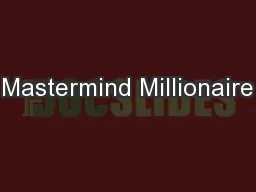 Mastermind Millionaire