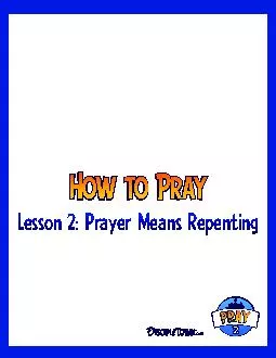 Lesson 2: Prayer Means Repenting.com