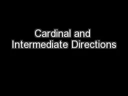 Cardinal and Intermediate Directions