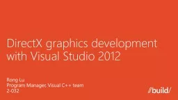 DirectX graphics development with Visual Studio 2012